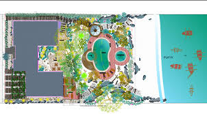 This set of cad blocks consists of a selection of outdoor furniture, including loungers, tables and chairs, fire pits, bbq and more. Beach Landscaping Design Autocad File Cadbull