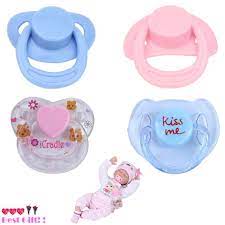 4pc New Dummy Pacifier For Reborn Baby Dolls With Internal Magnetic Accessories Baby Doll Accessories Baby Doll Toys Baby Dolls