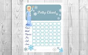 potty training elsa printable frozen reward system childrens motivation sticker reward potty training chart blue ice princess