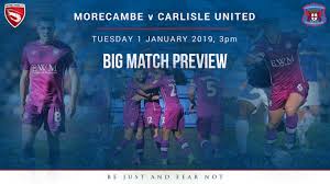 All information about morecambe fc (league two) current squad with market values transfers rumours player stats fixtures news. Big Match Preview United Kick Off The New Year In Morecambe News Carlisle United