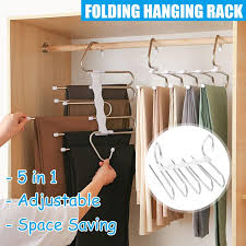 Maybe you would like to learn more about one of these? 5 In 1 Fashion Pants Hanger Trousers Organizer Hanging Clothes Rack Hanger Layers Clothing Storage Space Saver Closet Organization Home Decor Buy At A Low Prices On Joom E Commerce Platform
