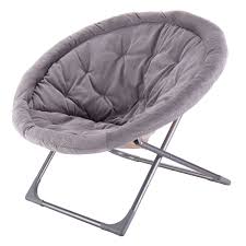 Oversized Large Folding Saucer Moon Chair Corduroy Round Seat Living Room Comfortable Outdoor Chairs Papasan Chair Moon Chair