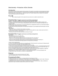 Stoichiometry Production Of Zinc Chloride Mr Paullers Wiki