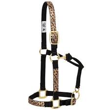 Weaver Sahara Leopard Adjustable Nylon Halter Big Dee S Horse Tack Vet Supplies