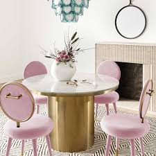 Kylie Bubblegum Velvet Dining Chair Tov Furniture In 2020 Velvet Dining Chairs Dining Chairs Furniture