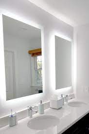 Using two rectangular mirrors is the most common solution to the double vanity mirror issue. Side Lighted Led Bathroom Vanity Mirror 20 X 28 Rectangular Mirrors Marble
