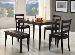 5pc dining table, chairs & bench set