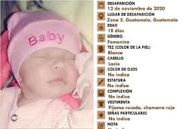 Autoridades de méxico y guatemala implementaron una investigación que resultó en el hallazgo con vida de la adolescente alexandra rubí, de 13 años. Bebe De 18 Dias De Nacida Desaparece En Zona 5 Capitalina