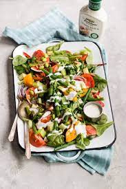 Simple Green Salad Recipe Simple Green Salad Easy Healthy Recipes Healthy Vegetables