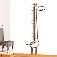 Amazon Com Cartoon Giraffe Height Measure Wall Sticker