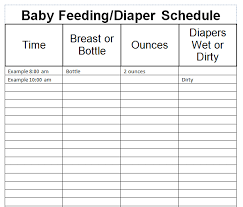Baby Feeding Diapering Schedule Baby Things Baby Feeding