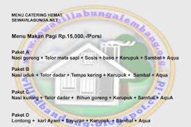 Menu Catering Hemat Villa Istana Bunga Di 2020 Istana Catering Villa