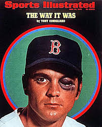 Tony Conigliaro black eye. August 18, 1967, Conigliaro was hit in the face  by a fastball thrown by California Angels pitcher Jack Hamilton. This  incident resulted in a badly bruised left eye,