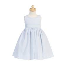 lito light blue striped seersucker dress 18 24m