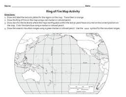 Ring Of Fire Map Activity Map Activities Earthquakes Activities Map