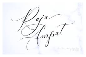 Very simple, just click on the characters and put them together so you have created a unique character name, with your own style. Raja Ampat Calligraphy Font Befonts Com