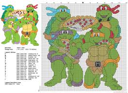 From bibs to booties to blankets, these colorful designs add life and laughter to baby's favorite belongings. Ninja Turtles Eating Pizza Free Cross Stitch Pattern Free Cross Stitch Patterns Simple Unique Alphabets Baby