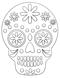 These are sugar skull colouring pages. Simple Sugar Skull Coloring Page Free Printable Coloring Pages For Kids