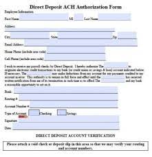 Generic Direct Deposit Form Template 57941 Template Word Templates Directions