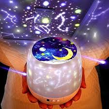 Night Lights For Kids Luckkid Multifunctional Night Light Star Projector Lamp For Decorating Birthdays Christmas And Other Parties Best Gift For A Baby S Bedroom 5 Sets Of Film Amazon Com