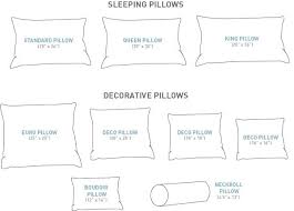 Throw Pillow Sizes Chart Pillow Size Chart Ideal Home Ideas