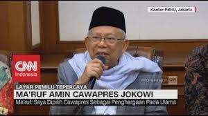 Ia menyoroti sosok sandiaga uno yang mungkin saat ini paling tepat mengisi kursi menteri bumn menggantikan rini soemarno. Ma Ruf Amin Saya Dipilih Sebagai Penghargaan Pada Ulama Ma Ruf Amin Cawapres Jokowi Youtube