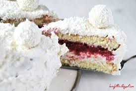Herzfutter Food Blog Sommerliche Raffaellotorte Mit Himbeeren Lecker Backen Kuchen Und Torten Rezepte Kuchen Und Torten