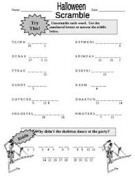 2 Free Halloween Worksheets A Word Scramble And A Writing Sentences Worksheet Fun For A Halloween Worksheets Halloween Lesson Halloween Reading Comprehension