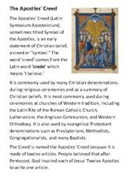 | meaning, pronunciation, translations and examples Apostle Creed Activities Worksheets Teachers Pay Teachers