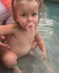 Watch out world! She can walk… she can talk… she can drive floaties!  #auntiecoco