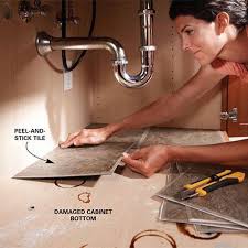 Small Project Sprucing Up Inside The Cabinets Diy Bathroom Storage Home Repairs Stick On Tiles