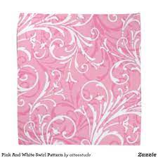 Pink And White Swirl Pattern Bandana Zazzle Com Pink Wallpaper Pink Butterfly Wallpaper Scroll Wallpaper