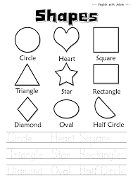 Use these preschool printable pages to help teach children their basic shapes. Free English Worksheets For Kids Picture Inspirations Worksheet Shapes Kindergarten Beginners Youtube Videos Dummies Pdf Music Middle School Samsfriedchickenanddonuts