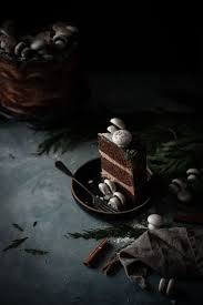 Spiced Hot Chocolate Layer Cake Chocolate Layer Cake Food Photography Cake Moody Food Photography