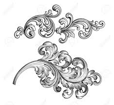 Maybe you would like to learn more about one of these? Vintage Baroque Victorian Frame Border Tattoo Floral Ornament Leaf Scroll Engraved Retro Flower Pattern Decorative Design Tattoo Black And White Filigree Calligraphic Vector Heraldic Swirl Set Royalty Free Cliparts Vectors And Stock