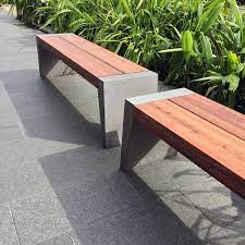 Fiksu Pop Plus Concrete Bench Seat Concrete Outdoor Furniture Concrete Wood Bench