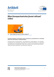Miten Euroopan komission jäsenet valitaan? (video) | Ajankohtaista |  Euroopan parlamentti