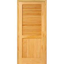 Mmi Door 36 In X 80 In Half Louver 1 Panel Unfinished Pine Wood Right Hand Single Prehung Interior Door Z022649r Prehung Interior Doors Louvered Interior Doors Glass Barn Doors