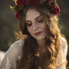 Buy Dark Blue Flower Crown, Boho Hair Wreath, Blue Wedding Flowers,  Buttercup Bridal Flower, Bridesmaids Hair Accessory, Bridal Bouquet Online  in India