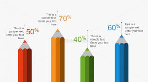 creative pencil metaphor bar chart for powerpoint slidemodel