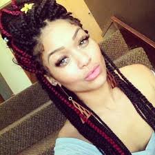 Black Box Braids With Color In The Front Black Box Braids With Highlights Google Search Hair Styles Black Box Braids Natural Hair Styles