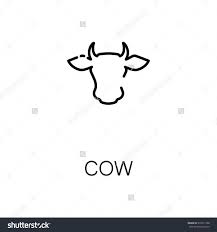 Cow Flat Icon Single High Quality Outline Symbol Of Animal For Web Design Or Mo Animal Cow Design Flat High Icon Landwirts Cow Tattoo Cow Logo Cow