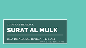 Quran recitation by abdul hadi kanakeri, english translation of the quran by yusuf ali and tafsir by sayyid abul ala maududi. Manfaat Membaca Surat Al Mulk Yang Bisa Dirasakan Setelah 40 Hari