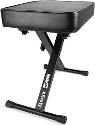 Amazon Com Rockjam Kb100 Adjustable Padded Keyboard Bench X Style Black Musical Instruments