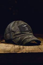 Dark American Made Mesh Back Hat With Drop Line In 2021 Tactical Hat Hats For Men Tactical Wear