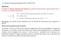 Pour s'affranchir de ce problème, on définit une grandeur intensive, appelée vitesse volumique de réaction. Les Objectifs De Connaissance Les Objectifs De Savoir Faire La Lumiere Presente Des Aspects Ondulatoire Et Particulaire On Peut Associer Une Ppt Telecharger