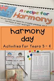 Check Out This Set Of Activities For Year 3 And Year 4 About Harmony Day In Australia These Printables Harmony Day Activities Harmony Day Diversity Activities