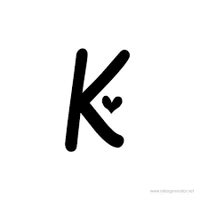 Heartfont Font Alphabet K Letter K Tattoo Stylish Alphabets Picture Letters