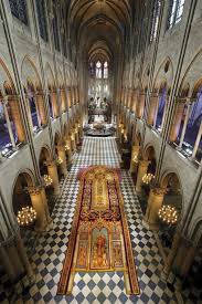 Cathedrale Notre Dame De Paris Exceptional Exhibition Of The Carpet Of The Choir In The Nave Of The Cathed Cathedrale Notre Dame De Paris Paris France Paris
