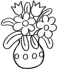 Kostenlose Malvorlage Muttertag Topf Mit Blumen Zum Ausmalen